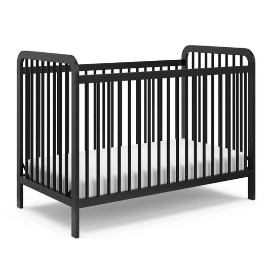3-in-1 Convertible Baby Crib, Black 29.53 x 53.74 x 39.17 Inches crib