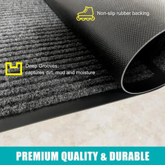 Front Door Mat Heavy Duty Indoor Outdoor Door Mat Non-Slip Backing Doormat for Entryway Stain and Fade Resistant Commercial