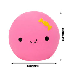 Egg Ball Dog Toy Soft Latex Rubber Animal Interactive Fetch Ball Cute Egg Doll Shape Four-color Squeaky Egg Dog Ball For Small