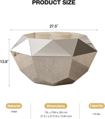 Modern Gold Stainless Coffee Table,Stainless Steel Small Cloud Fashion Design Accent Table End Table for Living Room Bedroom