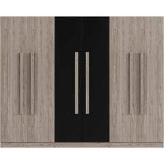 82.6" Wooden Armoire Wardrobe Cabinet with 6 Doors, 2 Drawers, 4 Storage Shelves & 4 Hanging Rods, Armoire Wardrobes Closet