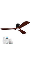 52 "Smart Low Profile ceiling Fans with Lights Remote,Quiet DC Motor,Outdoor Indoor Flush Mount Fan,Control WIFIAle