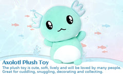 Tezituor  Axolotl Plush, Cute 20" Mint Green Axolotl Stuffed Animals Plush Throw Pillow, Cuddly Salamander Plushie Toy for Kids