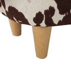 Velvet Cow-Shaped Ottoman – Cute Footstool with Cushioned Seat for Playroom & Porch