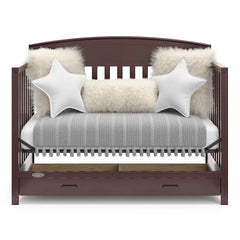 Benton 5-In-1 Convertible Crib With Drawer (Espresso) - Converts From Baby Crib To Toddler Bed, Daybed And Full-Size Bed, Fits