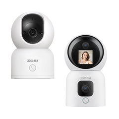 360° Smart Home Security Camera PTZ Auto Tracking Baby Monitor AI Panoramic HD Night Vision Indoor WiFi Surveillance Camera
