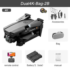 2024 New XT6 Mini Drone 4K 1080P HD Camera WiFi Fpv Air Pressure Altitude Hold Foldable Quadcopter RC Dron Kid Toy Boys GIfts