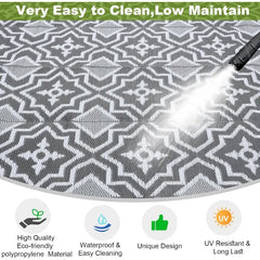 Outdoor Rug,Outdoor Plastic Straw Rug,Outdoor Rugs 9x12 for Patios Clearance Waterproof Patio Rug, Camping Rugs for Outside