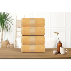 4 Pack Large Bath Towels (100% Cotton, 27x54 Inches) Plush Bath Towels - Luxurious, Dries Quickly, Super Absorbent