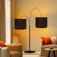 Large Lampshades Set of 2 Drum Lamp Shades 15" Top X 15" Bottom X 12" High, Large Lamp Shade Spider Fitter Brown Lampshades
