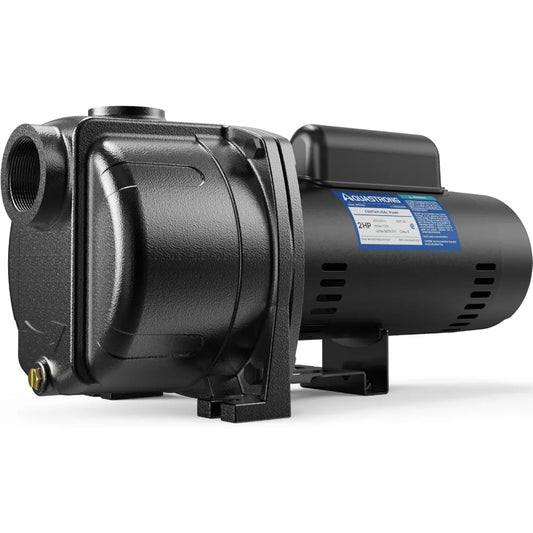 2 Centrifugal/Jet Pump, 5200 GPH, 230V, Durable Cast Iron Pump for Lawn Sprinkler and Irrigation