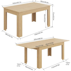 Modern Extendable Wooden Dining Table – Space-Saving Design for Gatherings & Small Kitchens