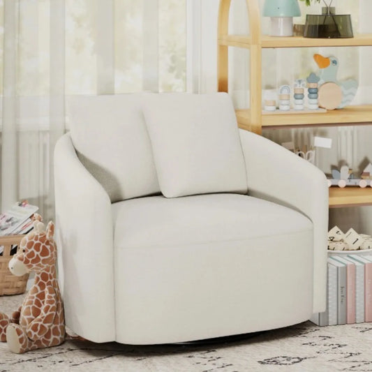 Drew Kids Accent Chair by Drew Barrymore, Cream Bouclé Fabric