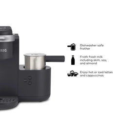 Cafe Single Serve Cup Coffee Maker, Latte Maker and Cappuccino Maker, Dark Charcoal