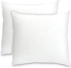Foamily Throw Pillow Insert 18 x 18 inch (Set of 2) Hypoallergenic 100% Virgin Fiber Bed, Sofa, Couch Decorative Indoor Pillows
