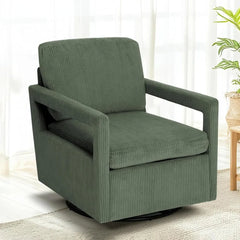 Accent Chairs for Living Room Set of 2 - Upholstered 360° Swivel Accent Chair with Track Arms, Swivel Barrel Chair Arm Club Chai