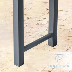 Outdoor Metal Backless Bench Set of 2, 46" Patio Garden Bench for Outdoor, All Wheather Outdoor Bench for Garden, Backyard