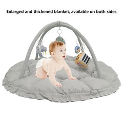 Toddler Play Mat Activity Gym 5-In-1 Toddler Activity Gym Center With Toys Enlarged Thick Fence Plush Play Blanket For Kids