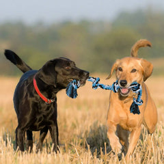 Durable Red Interactive Dog Rope Toy - Tough and Heavy Duty Toy for Aggressive Chewers, Suitable for Medium to Large Dogs, Featu