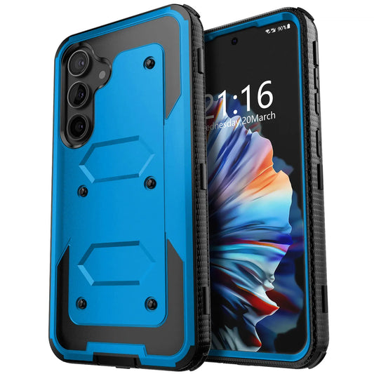 For Samsung Galaxy S24 FE 5G Phone Case Shockproof Protective Heavy Duty Rugged Hybrid Cover Blue