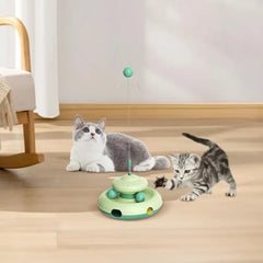 Cat Ball Track Toy Automatic Kitten Toy No Batteries Needed Mental Stimulation Exciting Pet Supplies Wand Track Hole Seeking