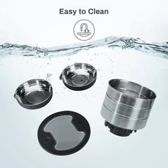 4.5L Button WiFi Automatic Cat Feeder Includes Two Stainless Steel Bowls Smart Pet Cat and Dogs Food Dispenser Feeder Pet Feeder