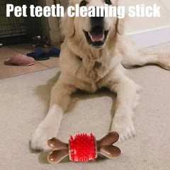 Spiky Bone Dog Toy Pet Teething Chew Toys Sturdy Toothbrush Stick Teeth Cleaning Brush Treat Dispensing Aggressive Chewers Tough
