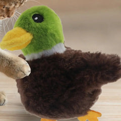 Chirping Bird Cat Toy Interactive Flapping Wings Plush Bird Toy Battery Operated Stimulate Animal Kitten Toy