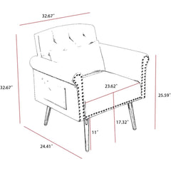 Modern Accent Chairs for Living Room,  Single Sofa Chair Couch, Gold Metal Legs, for Living Room Bedroom Office Leisure