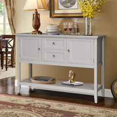 Buffet Sideboard, Wood Storage Cabinet, Console Table with Storage Shelf,2 Drawers and Cabinets, Living Room Kitchen Dining Room