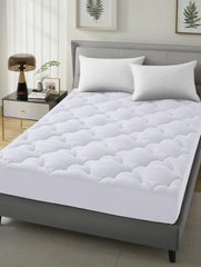 Mattress Pad Pillow Top Quilted Fitted Mattress Cover Mattress Protector Stretches Up 8-21" Deep Pocket Breathable & Cooling