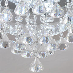 Crystal Chandelier Chrome Ceiling Lamps Led Flush Mount Stainless Steel Fixture Aisle Light Lustre Dining Room Living Room Decor