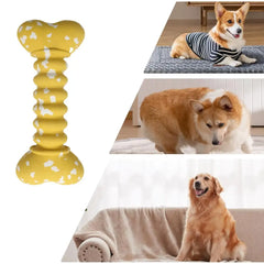 Dog Rubber Bone Chew Toys Funny Bite-resistant Bone-shaped Balls Dog Fetch Toy Interactive Fetch Throw Toys In Vibrant Colors