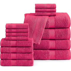 16 Piece Bath Towels - 100% Cotton Towels for Bathroom, Premium Quality Hotel Towels, Highly Soft & Absorbent