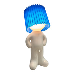 Creative Table Small Book Lights Little Naughty Boy Night Light Shy Man Lamp for Children Home Room with Lampshade Nightstand La