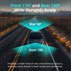 Aprilboy 4K Dash Camera Front and Rear WiFi Car Dvr Dual Car Camera Easy To Install Car Camera Recorder Touched GPS Black Box