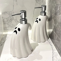 Hand Sanitizer Bottle Ceramic Soap Dispenser Bathroom Large Capacity Pressed Bottle For Halloween Bathroom Decor Hotel Soap dish