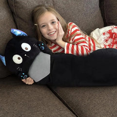 MorisMos Giant Stuffed Animal Cat Body Pillow, 40'' Big Halloween  Stuffed Animal Black Kitten Throw Pillow For kids,Adults