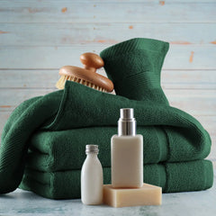 Bath Towels Set, 100% Cotton Luxury Softness 6 Pc Set, Hunter