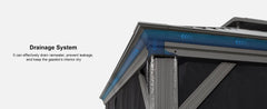 12' x 24' Outdoor Hardtop Gazebo with Netting and Curtains Galvanized Steel Double Roof and Aluminum Frames Permanent Light Grey