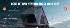 SucceBuy Rooftop Tent Hard Shell Naturnest Rooftop Tent Hardshell for 2-3 Person Hard Shell Roof Top Tent Waterproof Jeep SUV
