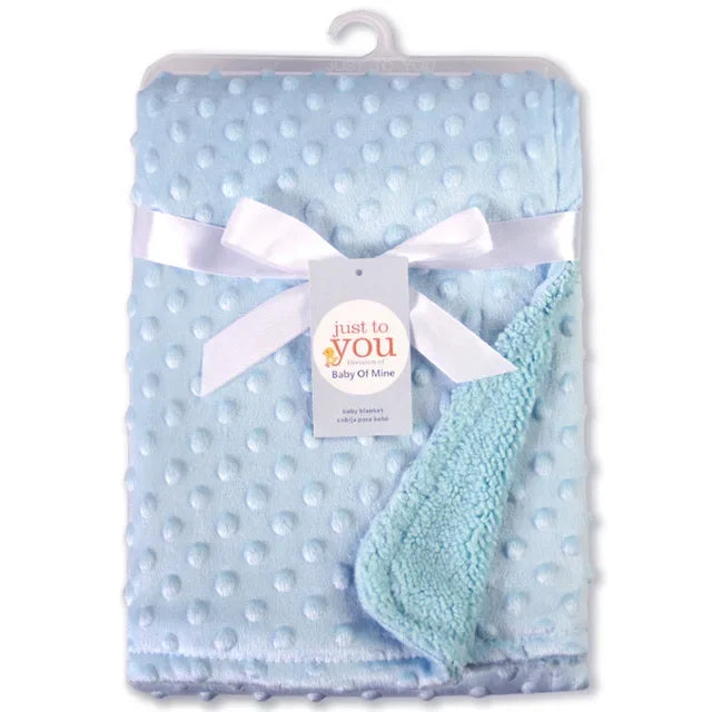 Baby Blanket & Swaddling Newborn Thermal Soft Fleece Blanket Winter Solid Bedding Set Cotton Quilt Infant Bedding Swaddle Wrap