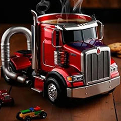 200-250ml Funny Semi-Truck Coffee Mugs Stainless Steel Drinkware Cups Handcrafted Water Bottle Resin Beer Mug for Novelty Gift