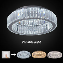 Modern Big Crystal Ceiling Lamp LED Light Circle Chandelier Lustre Indoor Bedroom RC Dimmable Fixtures Living Room Hotel Decor
