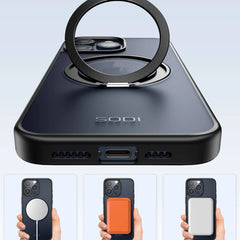 Magnetic Ring Case for iPhone 15 Pro/Pro Max Pro 360° Rotatable Phone Case Stand Compatible with Wireless Charging