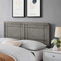 Archie Queen Wood Headboard in Gray headboards