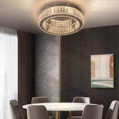 Modern Big Crystal Ceiling Lamp LED Light Circle Chandelier Lustre Indoor Bedroom RC Dimmable Fixtures Living Room Hotel Decor