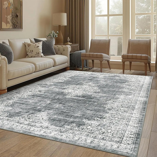8x10 Area Rug,Rugs for Living Room,Washable Rug for Bedroom,Foldable Thin Rug,Rugs for Bathroom Entryway,Indoor Floor Rug