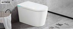 Smart Toilet with Bidet Built In, Foot Sensor Operation, Elongated Tankless Toilet with Automatic Flush,Heated Bidet Seat