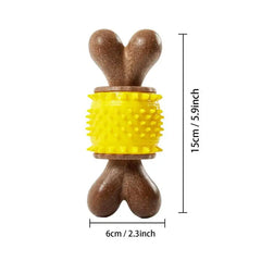 Spiky Bone Dog Toy Pet Teething Chew Toys Sturdy Toothbrush Stick Teeth Cleaning Brush Treat Dispensing Aggressive Chewers Tough